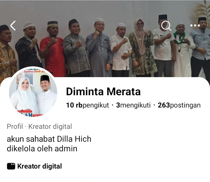 Figure 1. Header of the Diminta Merata Facebook Page